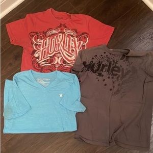 Men’s tee shirt Hurley collection. 3 tees. All size medium. Good condition.